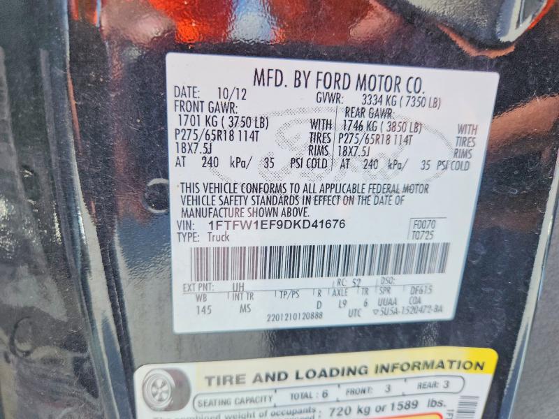 Продаж на аукціоні авто 2013 Ford F150, vin: 1FTFW1EF9DKD41676, номер лоту: 68427526
