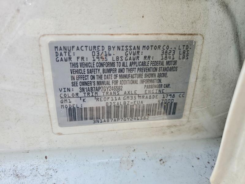 Продаж на аукціоні авто 2016 Nissan Sentra, vin: 3N1AB7AP7GY246582, номер лоту: 68406926
