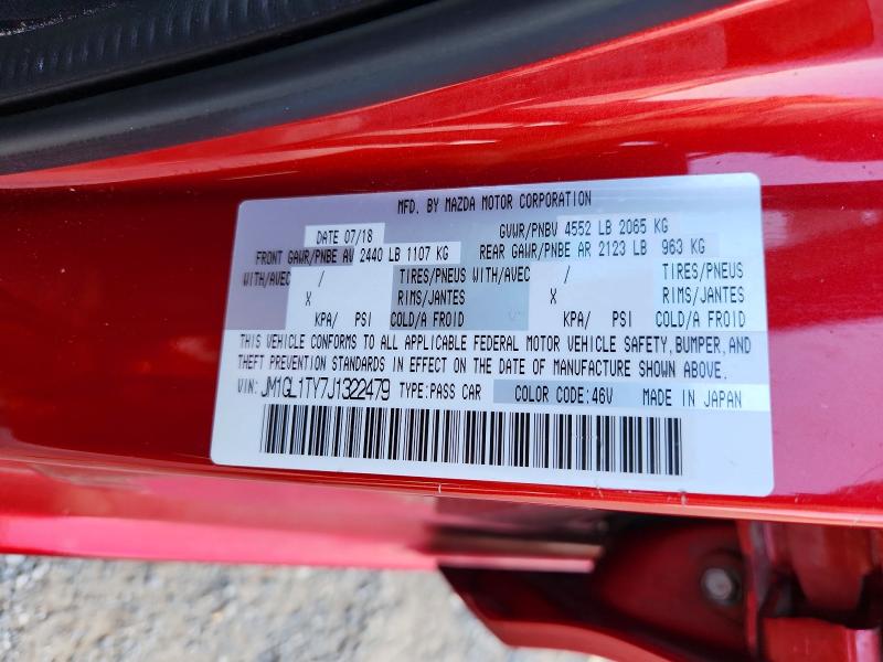 Продаж на аукціоні авто 2018 Mazda 6, vin: JM1GL1TY7J1322479, номер лоту: 68300066