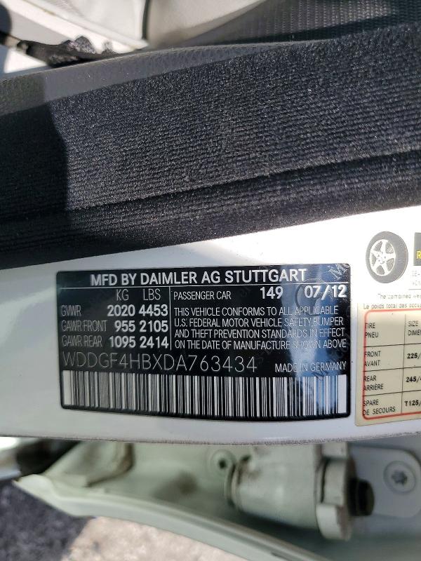 2013 Mercedes-benz C მანქანა იყიდება აუქციონზე, vin: WDDGF4HBXDA763434, აუქციონის ნომერი: 70099066