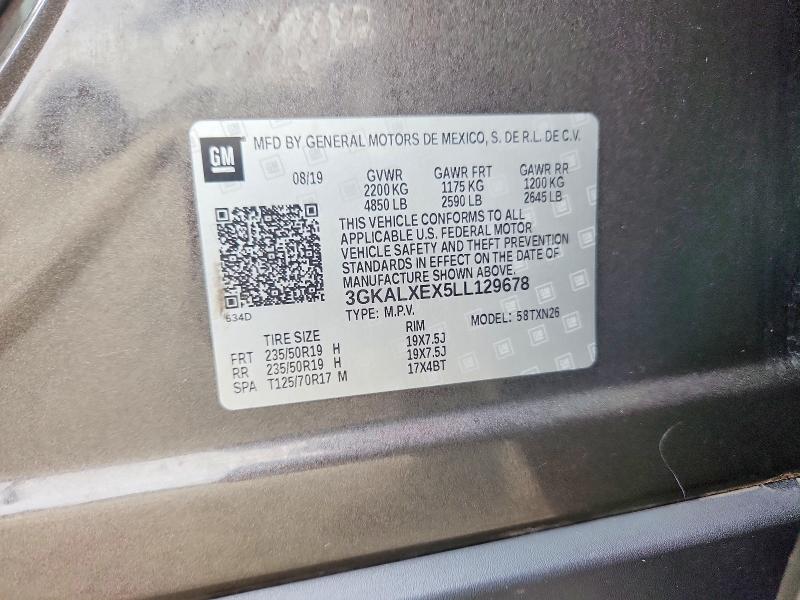 Aukcja sprzedaży 2020 Gmc Terrain, vin: 3GKALXEX5LL129678, numer aukcji: 69895726