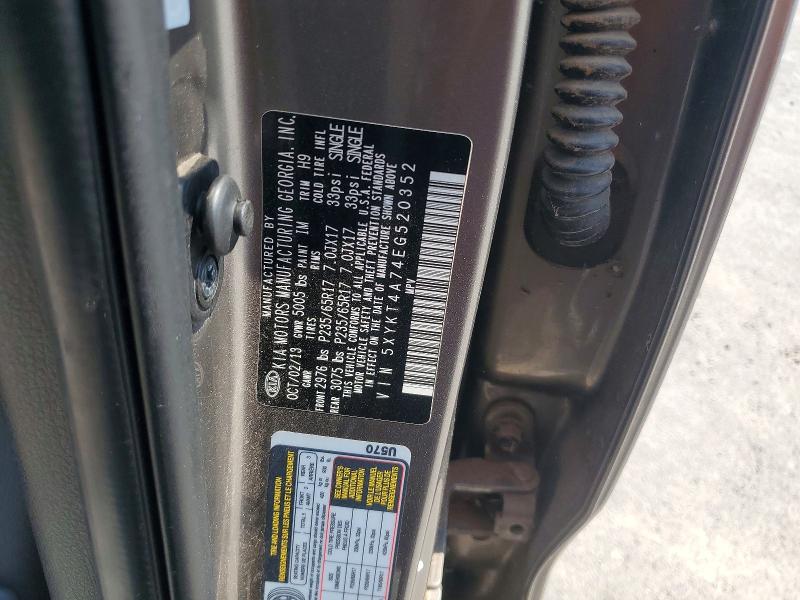 Aukcja sprzedaży 2014 Kia Sorento, vin: 5XYKT4A74EG520352, numer aukcji: 69714726
