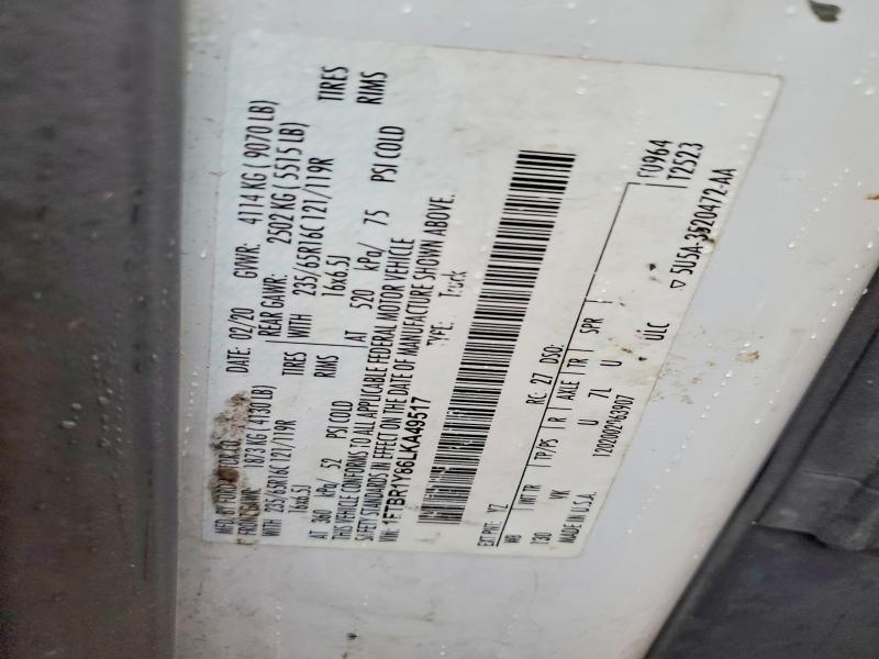 Aukcja sprzedaży 2020 Ford Transit, vin: 1FTBR1Y86LKA49517, numer aukcji: 69616306