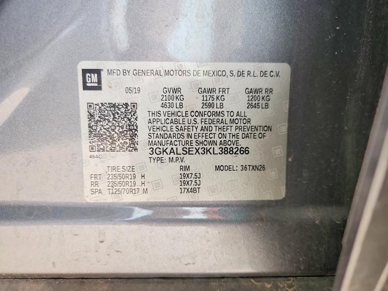 Продажа на аукционе авто 2019 Gmc Terrain, vin: 3GKALSEX3KL388266, номер лота: 69553396