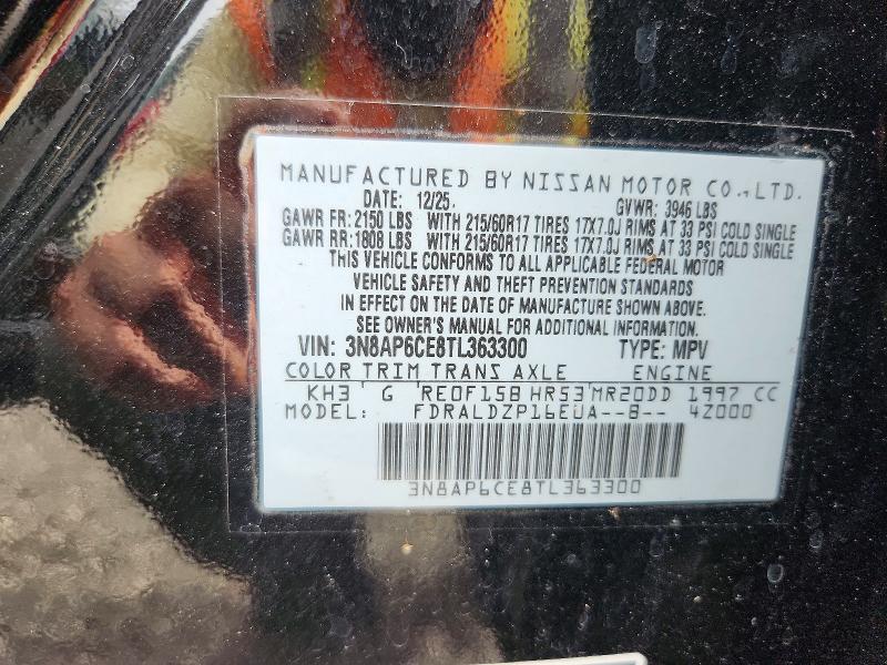 Auction sale of the 2026 Nissan Kicks, vin: 3N8AP6CE8TL363300, lot number: 70979966