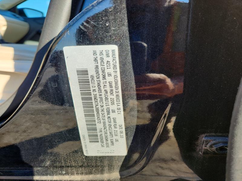 Aukcja sprzedaży 2011 Volkswagen Jetta, vin: 3VWDX7AJ8BM004372, numer aukcji: 70225836