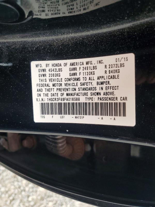 Продажа на аукционе авто 2015 Honda Accord, vin: 1HGCR3F89FA016588, номер лота: 68031916