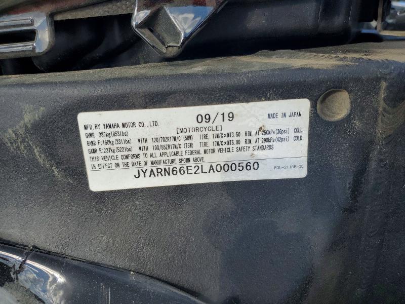 68633406 :رقم المزاد ، JYARN66E2LA000560 vin ، 2020 Yamaha Yzfr1 مزاد بيع