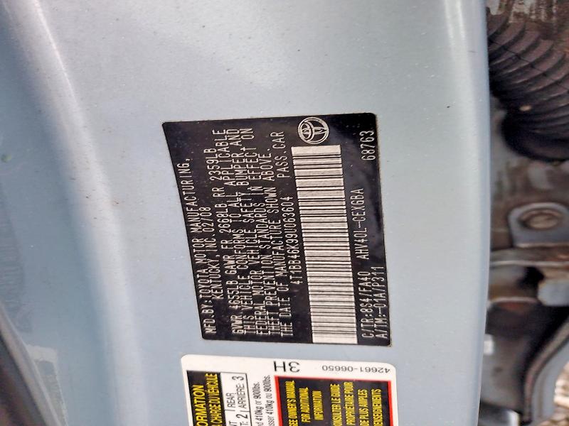 68972756 :رقم المزاد ، 4T1BB46K99U063604 vin ، 2009 Toyota Camry مزاد بيع