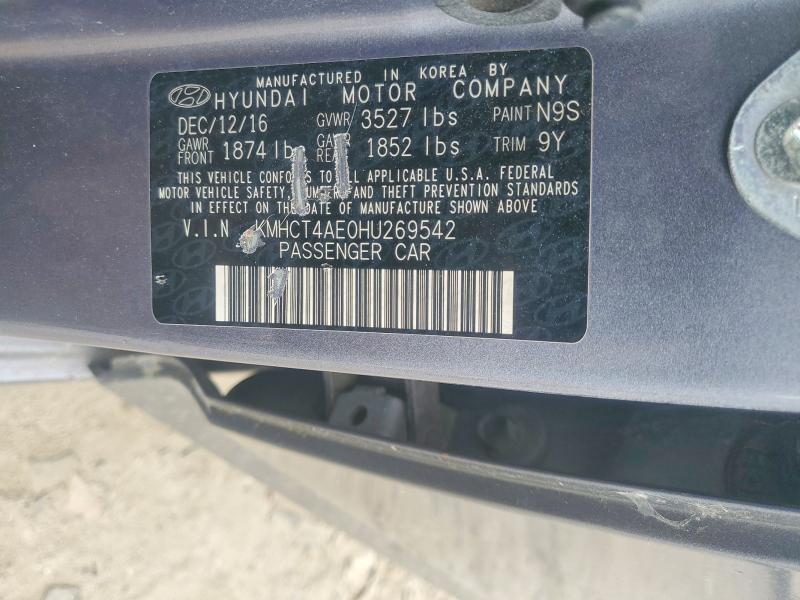 Aukcja sprzedaży 2017 Hyundai Accent, vin: KMHCT4AE0HU269542, numer aukcji: 70946276