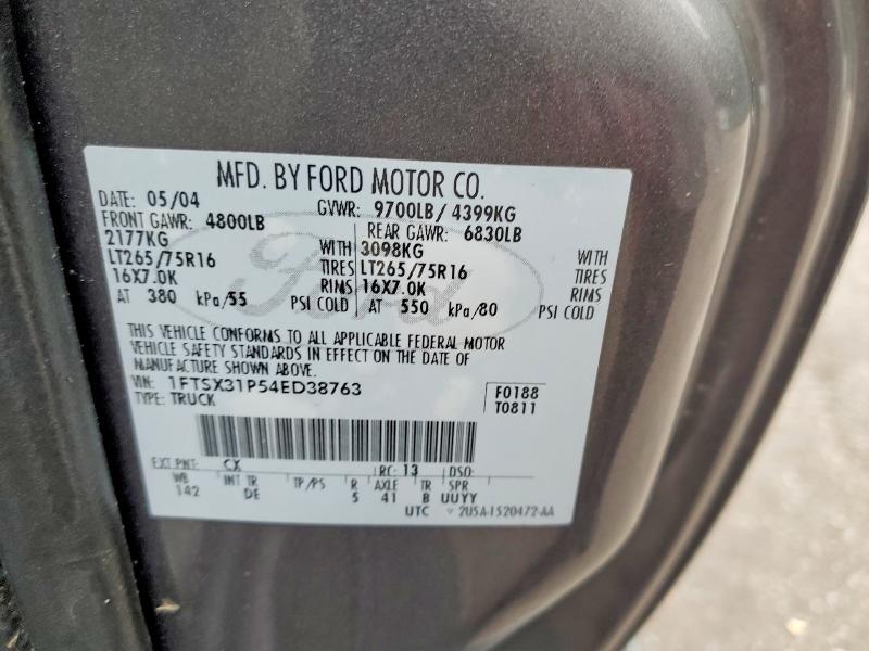 Продажа на аукционе авто 2004 Ford F350, vin: 1FTSX31P54ED38763, номер лота: 69823846