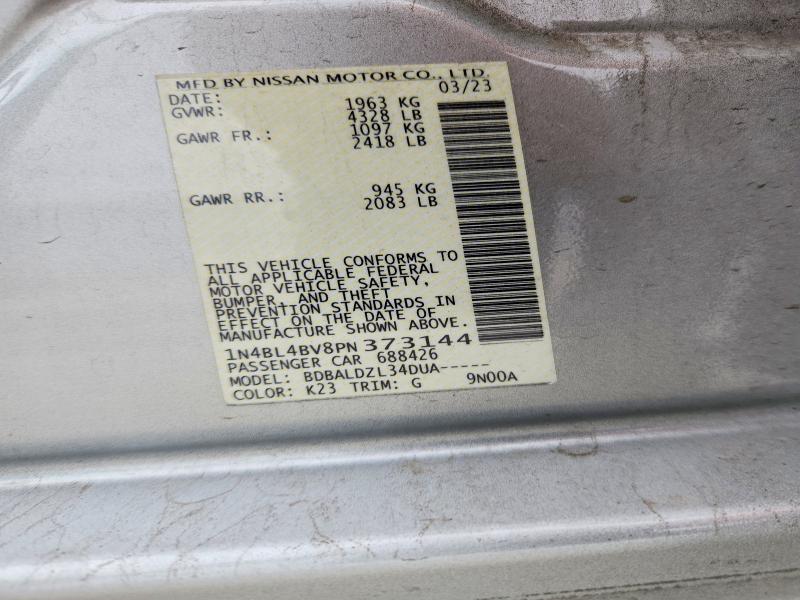 70998206 :رقم المزاد ، 1N4BL4BV8PN373144 vin ، 2023 Nissan Altima مزاد بيع
