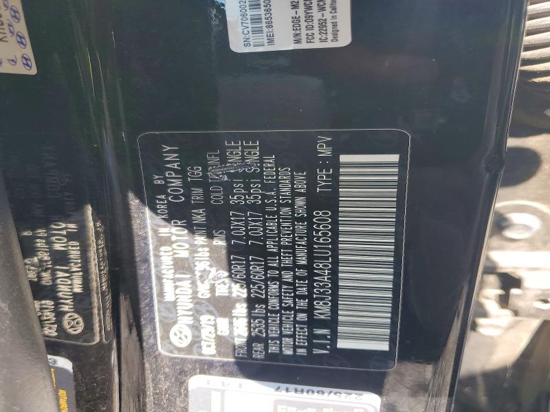 Продаж на аукціоні авто 2020 Hyundai Tucson, vin: KM8J33A48LU165608, номер лоту: 69166266