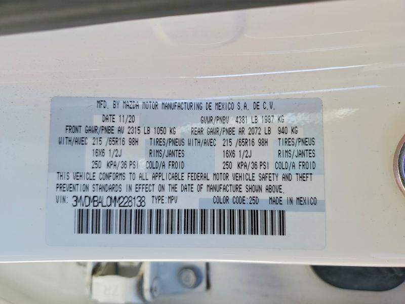 Продажа на аукционе авто 2021 Mazda Cx-30, vin: 3MVDMBAL0MM228138, номер лота: 70425916