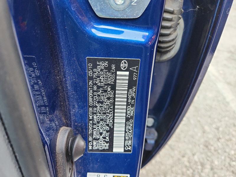Aukcja sprzedaży 2010 Toyota Prius, vin: JTDKN3DU1A1181890, numer aukcji: 68826146
