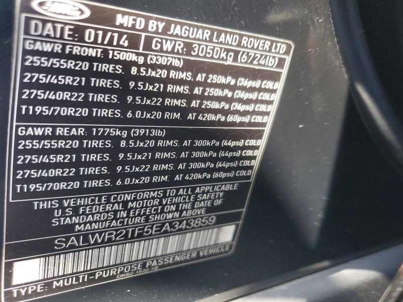 67477366 :رقم المزاد ، SALWR2TF5EA343859 vin ، 2014 Land Rover Range Rover Sport مزاد بيع