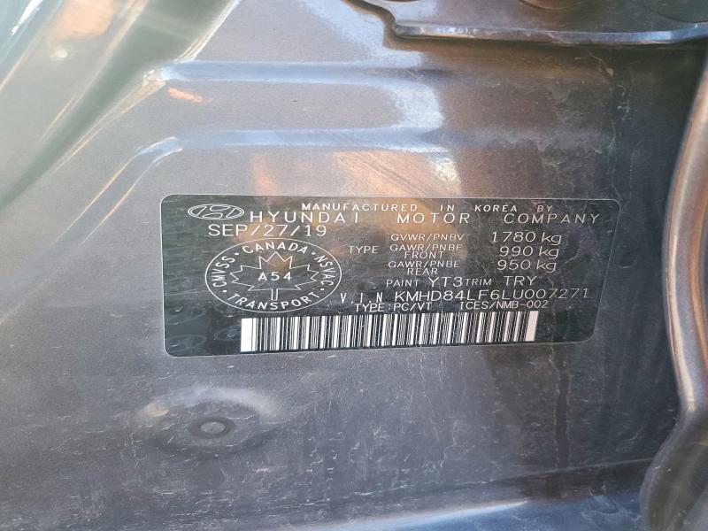 Продажа на аукционе авто 2020 Hyundai Elantra, vin: KMHD84LF6LU007271, номер лота: 68221466