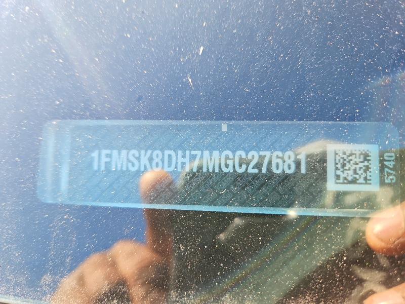 2021 Ford Explorer მანქანა იყიდება აუქციონზე, vin: 1FMSK8DH7MGC27681, აუქციონის ნომერი: 53984666