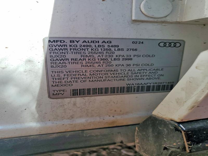 Aukcja sprzedaży 2024 Audi Q5, vin: WA16AAFY1R2071455, numer aukcji: 67531746