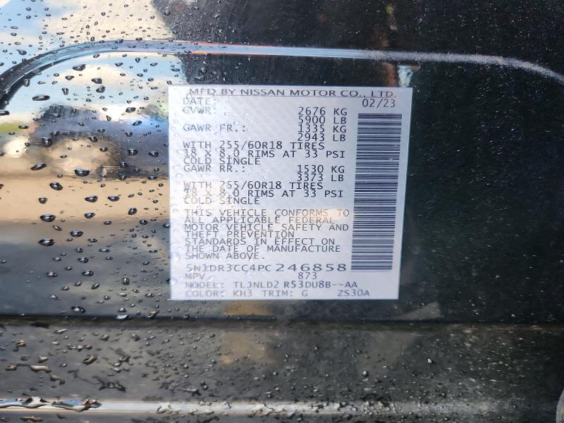 67248246 :رقم المزاد ، 5N1DR3CC4PC246858 vin ، 2023 Nissan Pathfinder مزاد بيع