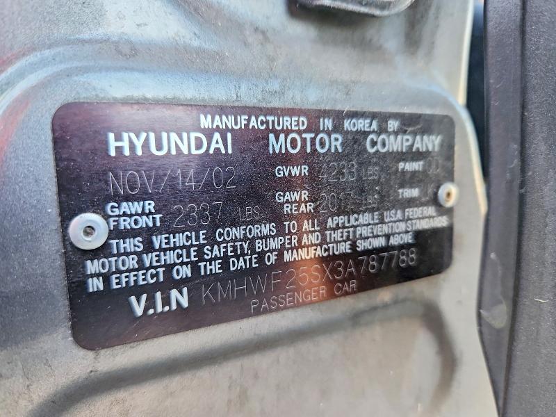 Aukcja sprzedaży 2003 Hyundai Sonata, vin: KMHWF25SX3A787788, numer aukcji: 66086126