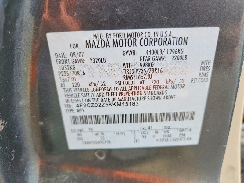 Продажа на аукционе авто 2008 Mazda Tribute, vin: 4F2CZ02Z58KM15183, номер лота: 70371746