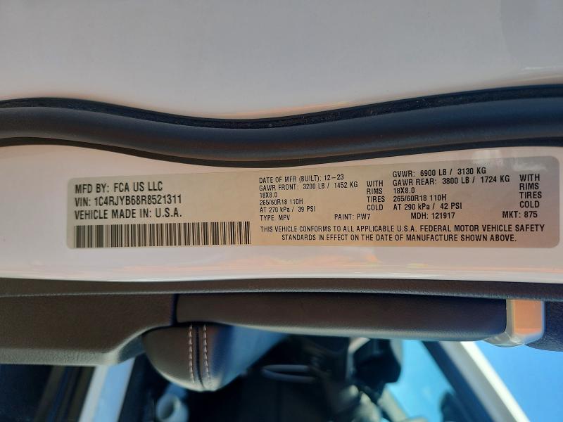 Продаж на аукціоні авто 2024 Jeep Grand Cherokee, vin: 1C4RJYB68R8521311, номер лоту: 68870996