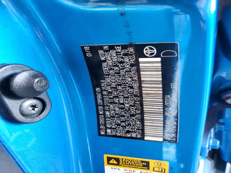 2018 Toyota Mirai მანქანა იყიდება აუქციონზე, vin: JTDBVRBD2JA003976, აუქციონის ნომერი: 68306996