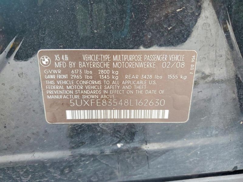 Продажа на аукционе авто 2008 Bmw X5, vin: 5UXFE83548L162630, номер лота: 70568346