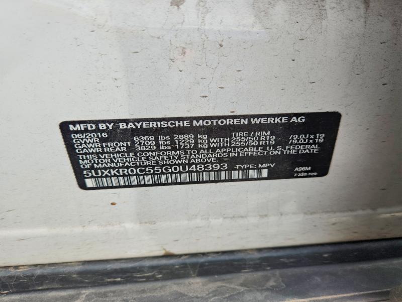 Auction sale of the 2016 Bmw X5, vin: 5UXKR0C55G0U48393, lot number: 68214956