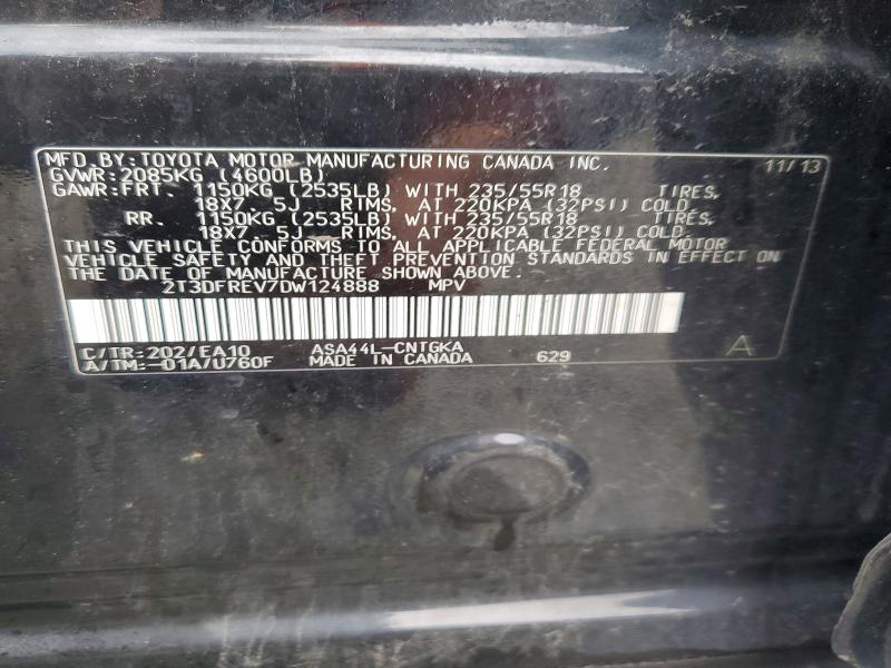 Aukcja sprzedaży 2013 Toyota Rav4, vin: 2T3DFREV7DW124888, numer aukcji: 70267016