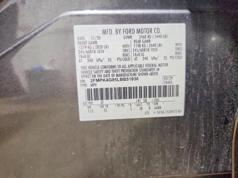 Продажа на аукционе авто 2020 Ford Edge, vin: 2FMPK4G95LBB51936, номер лота: 70608866