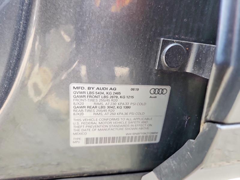 Aukcja sprzedaży 2019 Audi Q5, vin: WA1BNBFY0K2128856, numer aukcji: 68354306