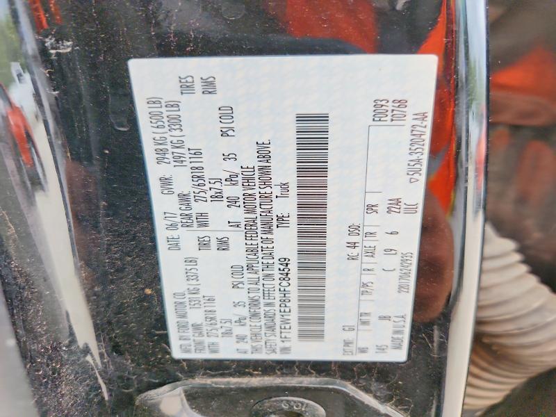 2017 Ford F150 მანქანა იყიდება აუქციონზე, vin: 1FTEW1EP8HFC84549, აუქციონის ნომერი: 66233576