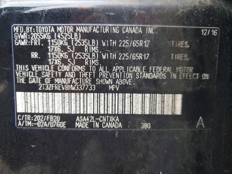 2017 Toyota Rav4 მანქანა იყიდება აუქციონზე, vin: 2T3ZFREV8HW337733, აუქციონის ნომერი: 69749016