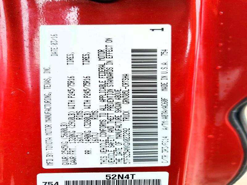 2016 Toyota Tacoma მანქანა იყიდება აუქციონზე, vin: 5TFSZ5ANXGX023292, აუქციონის ნომერი: 67302996