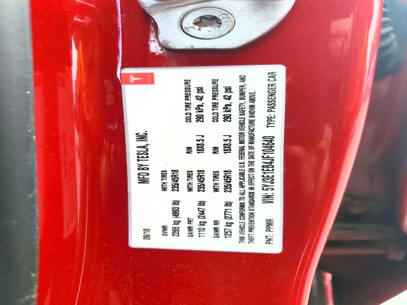 Продажа на аукционе авто 2018 Tesla Model 3, vin: 5YJ3E1EB4JF104640, номер лота: 70836386