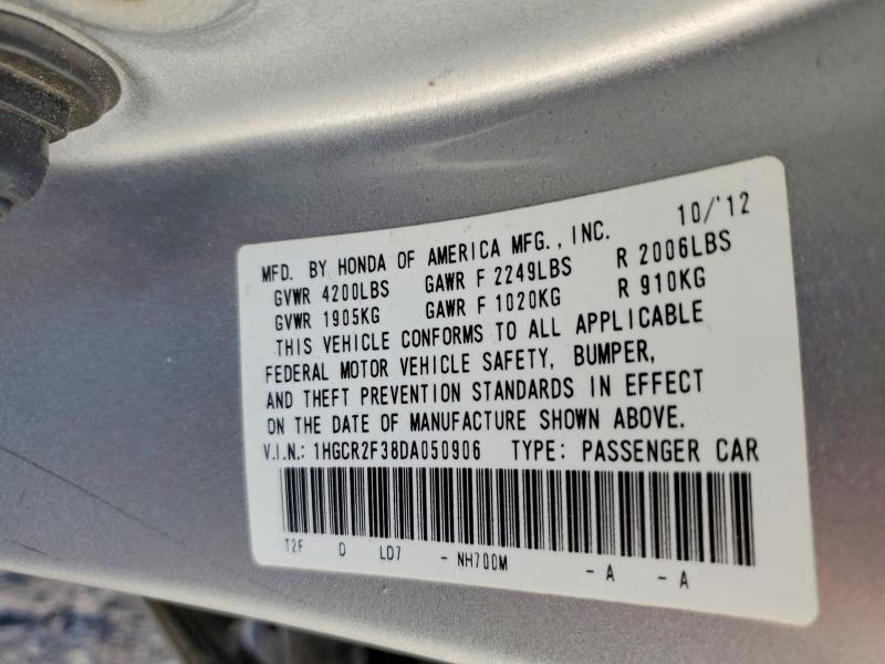 Продажа на аукционе авто 2013 Honda Accord, vin: 1HGCR2F38DA050906, номер лота: 68320916