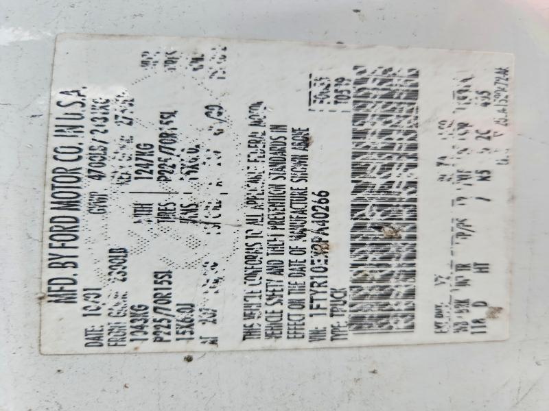 2002 Ford Ranger მანქანა იყიდება აუქციონზე, vin: 1FTYR10EX2PA40266, აუქციონის ნომერი: 68374206
