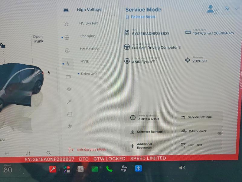 2022 Tesla Model 3 მანქანა იყიდება აუქციონზე, vin: 5YJ3E1EA0NF288827, აუქციონის ნომერი: 69401166