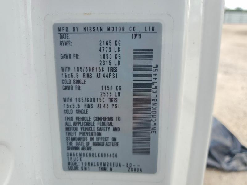 68063846 :رقم المزاد ، 3N6CM0KN8LK694456 vin ، 2020 Nissan Nv200 مزاد بيع