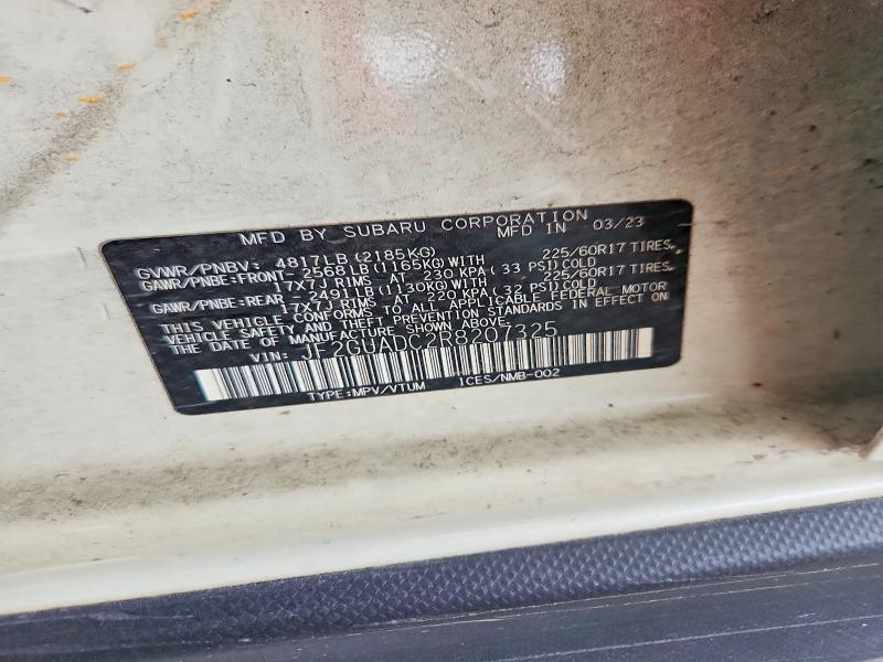 Aukcja sprzedaży 2024 Subaru Crosstrek, vin: JF2GUADC2R8207325, numer aukcji: 68192816