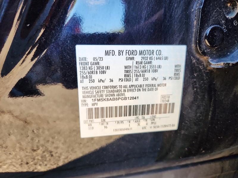 Продажа на аукционе авто 2023 Ford Explorer, vin: 1FM5K8AB8PGB12041, номер лота: 68765526