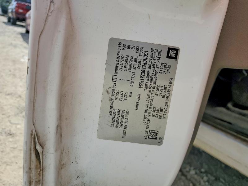70369936 :رقم المزاد ، 1GCNCPEA0CZ317994 vin ، 2012 Chevrolet Silverado مزاد بيع