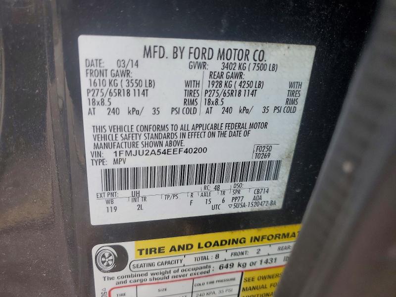 Продаж на аукціоні авто 2014 Ford Expedition, vin: 1FMJU2A54EEF40200, номер лоту: 68512936