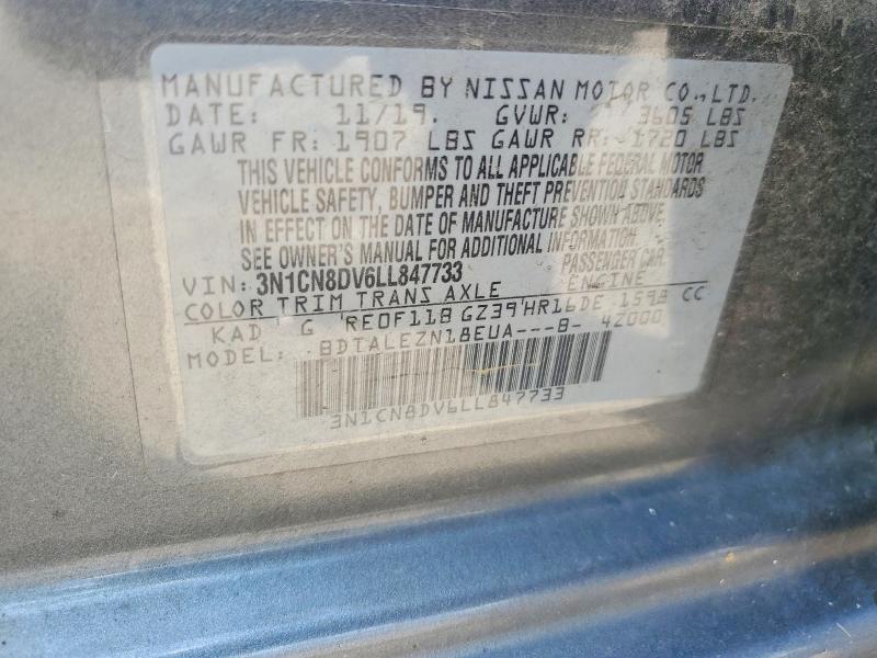 Продажа на аукционе авто 2020 Nissan Versa, vin: 3N1CN8DV6LL847733, номер лота: 66779906