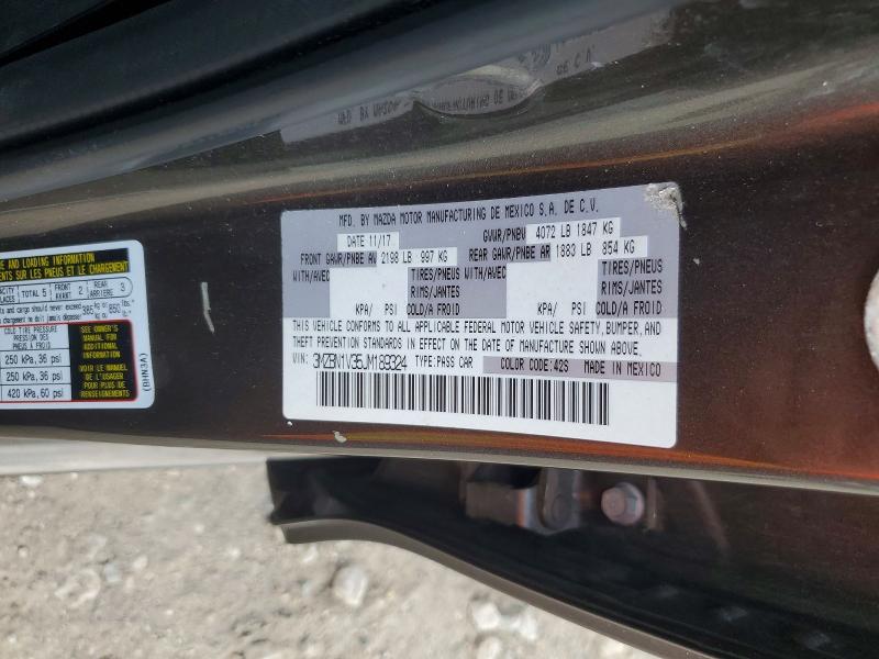 Продажа на аукционе авто 2018 Mazda 3, vin: 3MZBN1V35JM189324, номер лота: 70072506