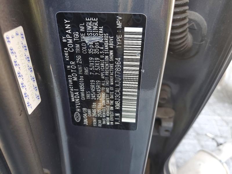Aukcja sprzedaży 2018 Hyundai Tucson, vin: KM8J3CALXJU778964, numer aukcji: 68096666
