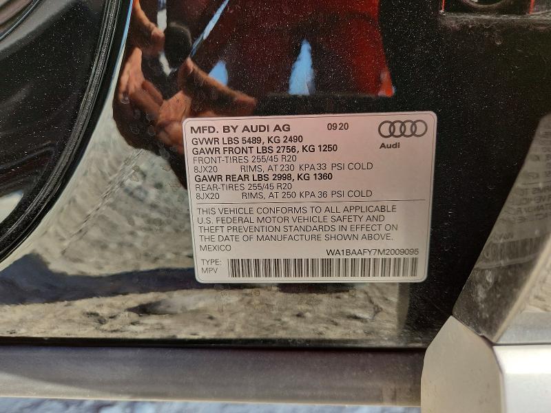 Aukcja sprzedaży 2021 Audi Q5, vin: WA1BAAFY7M2009095, numer aukcji: 68184606