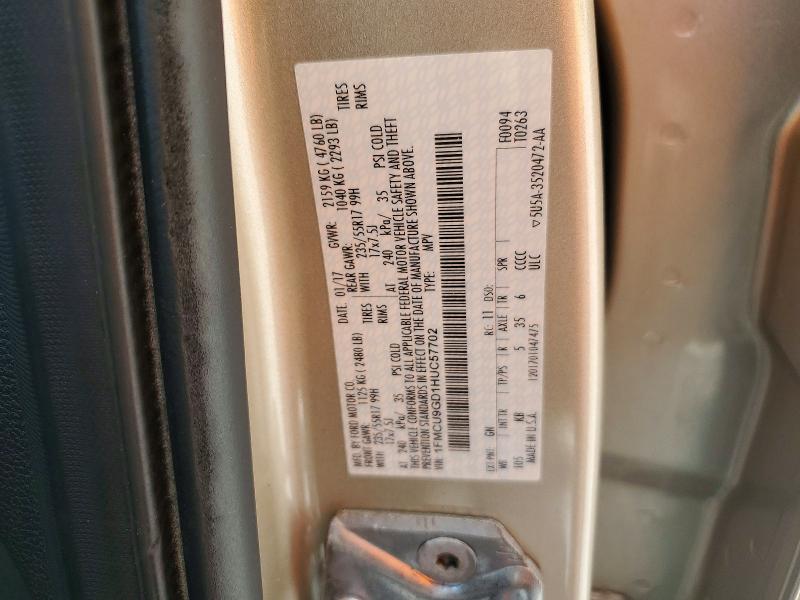 70922676 :رقم المزاد ، 1FMCU9GD1HUC57702 vin ، 2017 Ford Escape مزاد بيع